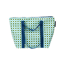 Load image into Gallery viewer, Pool or beach bag with zip made from strong and lightweight recycled materials  with thick and comfy shoulder and hand straps with internal valuables pocket in a bight and fun print
