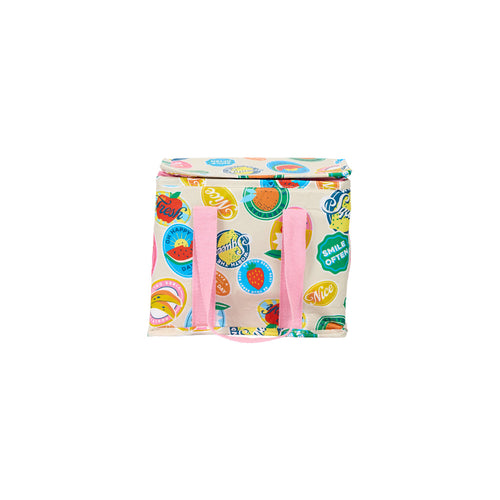 Small cooler bag with high quality insulation and zips in a fun and bright print