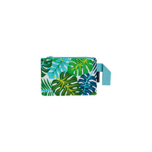 Load image into Gallery viewer, Mini zip pouch made from strong and light recycled materials with handy wrist strap in fun and bright colours and patterns
