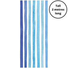 Load image into Gallery viewer, Best beach towel for tall people in your life!  Bondi blue stripe print

