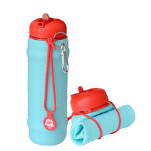 Load image into Gallery viewer, Collapsible water bottle made from premium food grade silicone in bright colours
