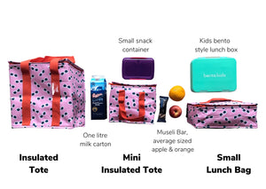 Lunch bag made from recycled plastic materials made from high quality insulation and zips